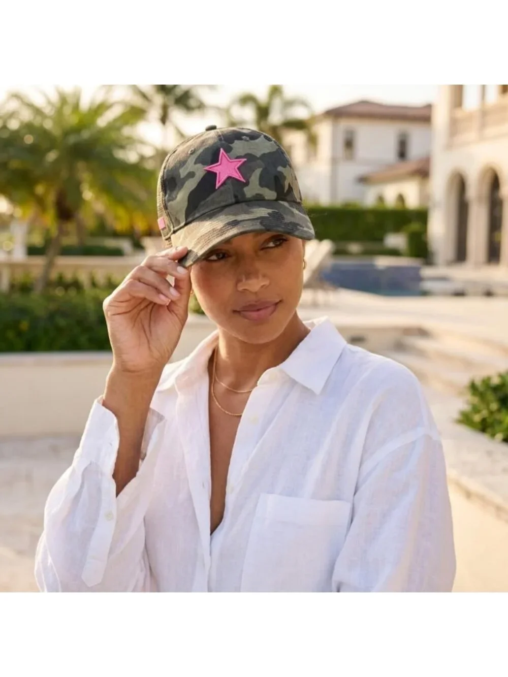 Cute Embroidered Star Women's Baseball Cap - Adjustable Aesthetic Hat for Women